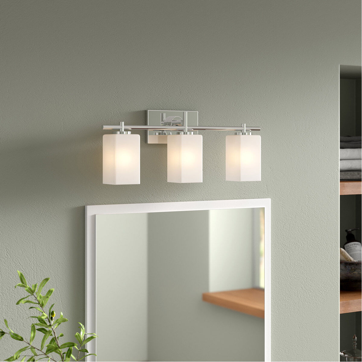 Dakota 3 Light 24 inch Chrome Bath Bar Wall Light